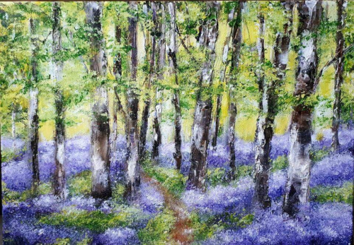 Path through the bluebells by Fiona Roche